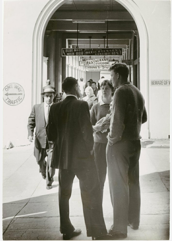 Group of people at the Sydney Building, 1960s. 