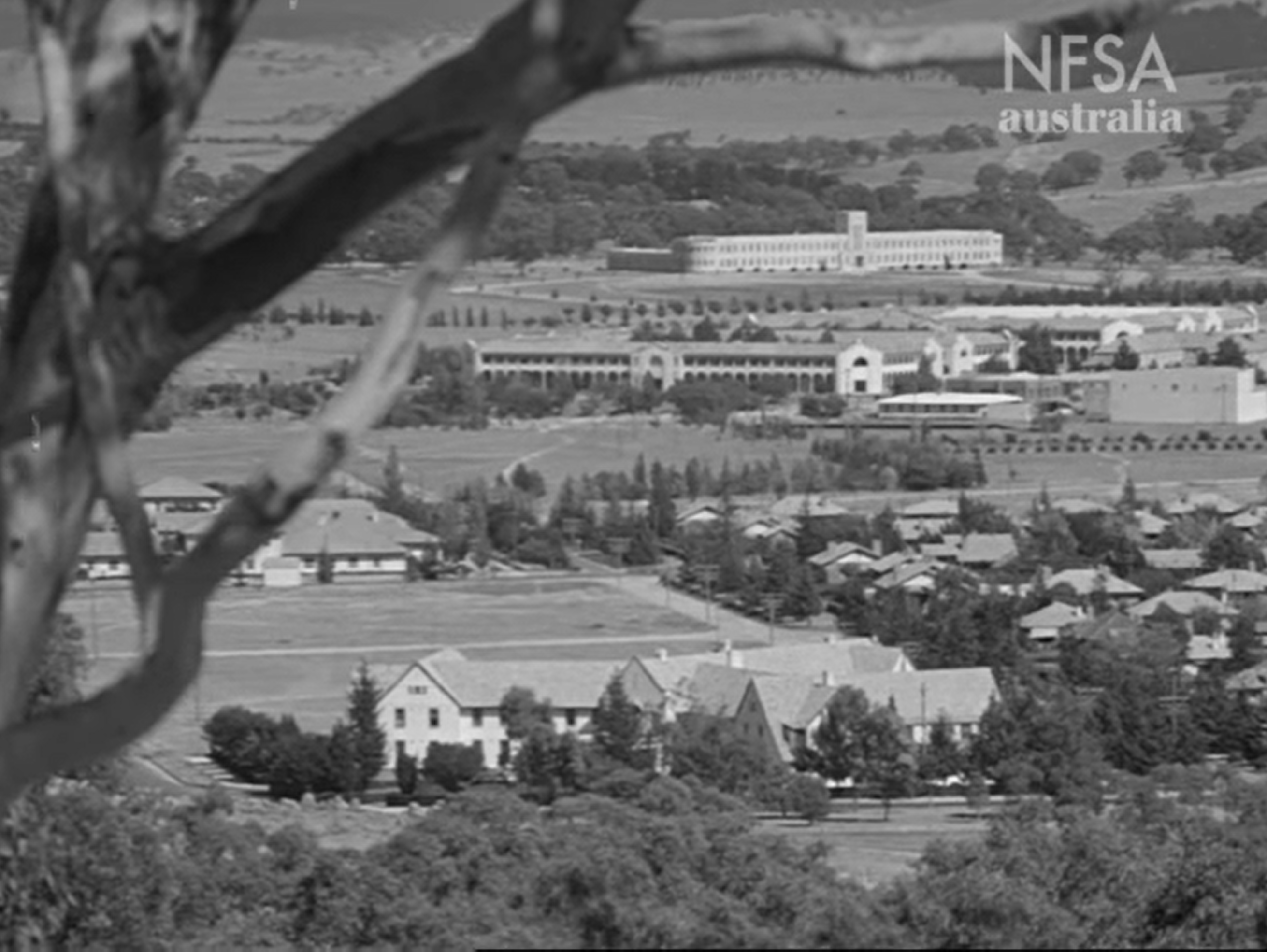  ‘Canberra is more than a group of government buildings set in a Garden City, it’s a community of 12,000 people… Most Canberra people know each other, at least by sight, and share a casual friendliness that is part of the Australian Character.’ Still from National Capital c1945. Courtesy National Film and Sound Archive.